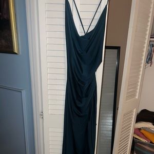 Long emerald wedding guest dress, size XL, WINDSOR